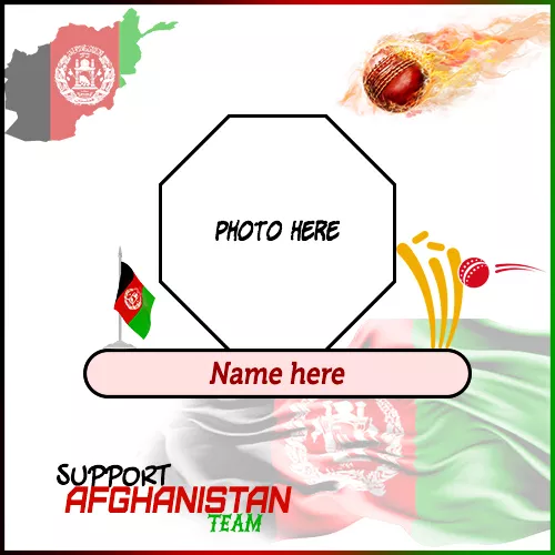Icc World Cup 2023 Support Team Afghanistan Photo Frame With Name